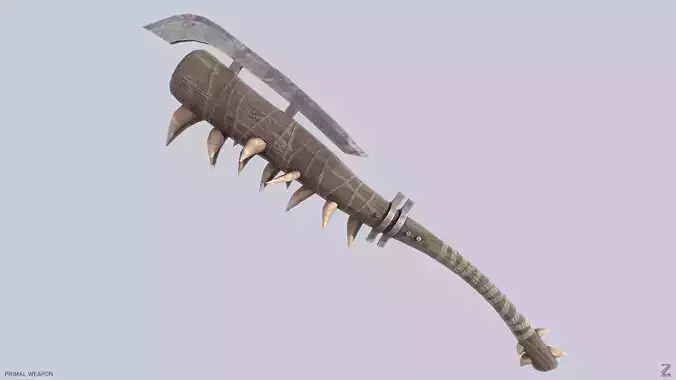 Primal weapon Low-poly 3D model