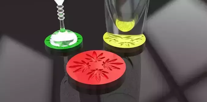 A cannabis themed coaster