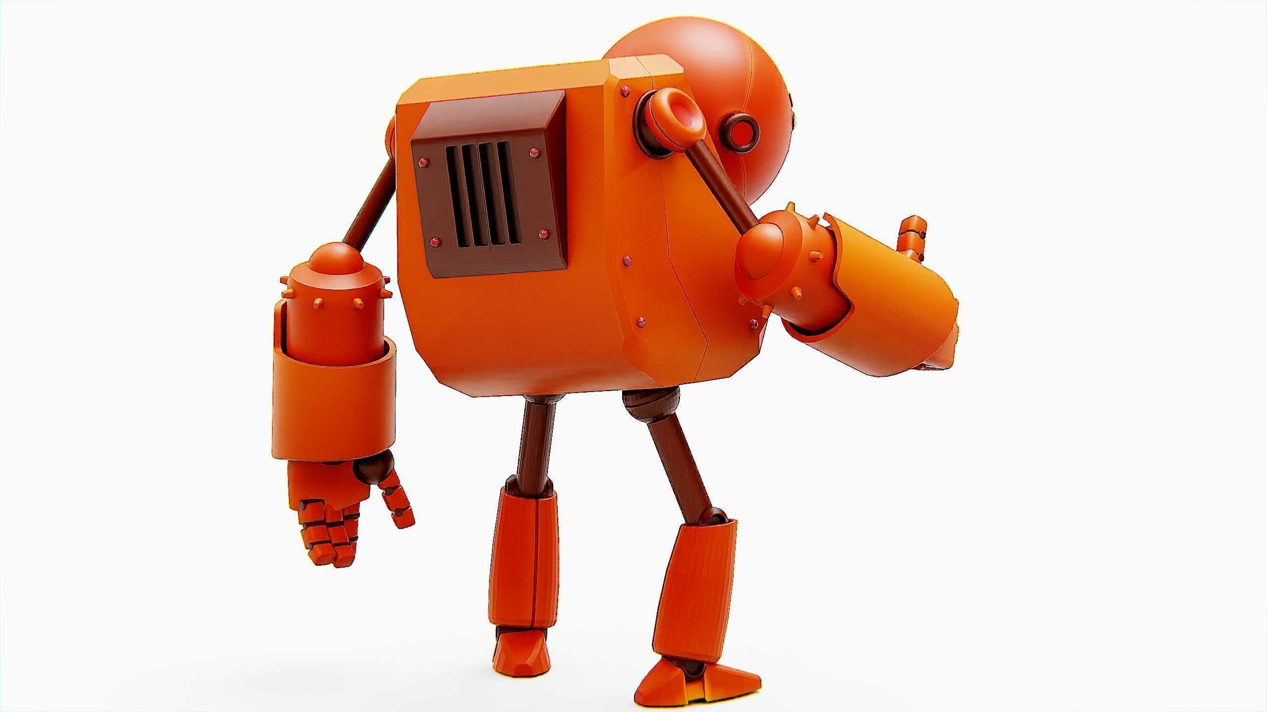 TOON BOT FOGH Rigged for Unreal Engine - Unity - MIXAMO  3D model_12