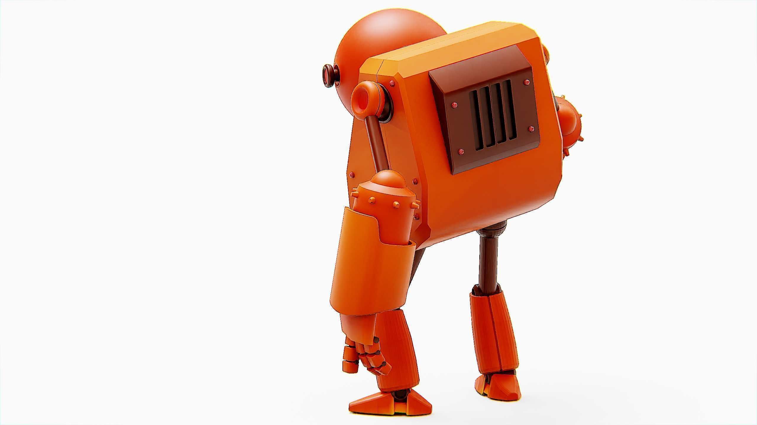 TOON BOT FOGH Rigged for Unreal Engine - Unity - MIXAMO  3D model_8