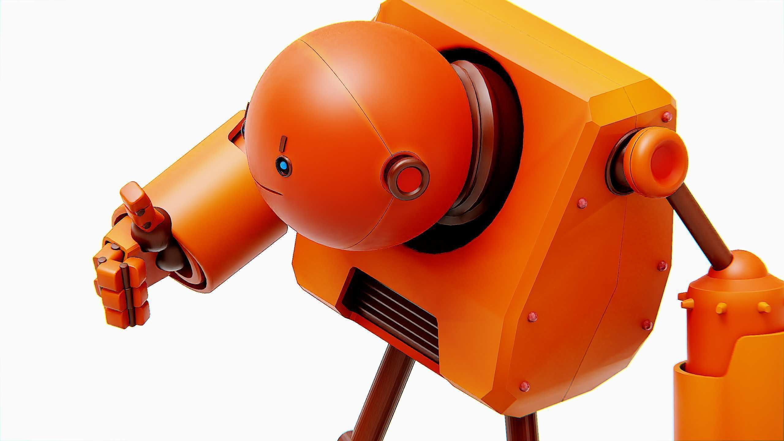 TOON BOT FOGH Rigged for Unreal Engine - Unity - MIXAMO  3D model_21