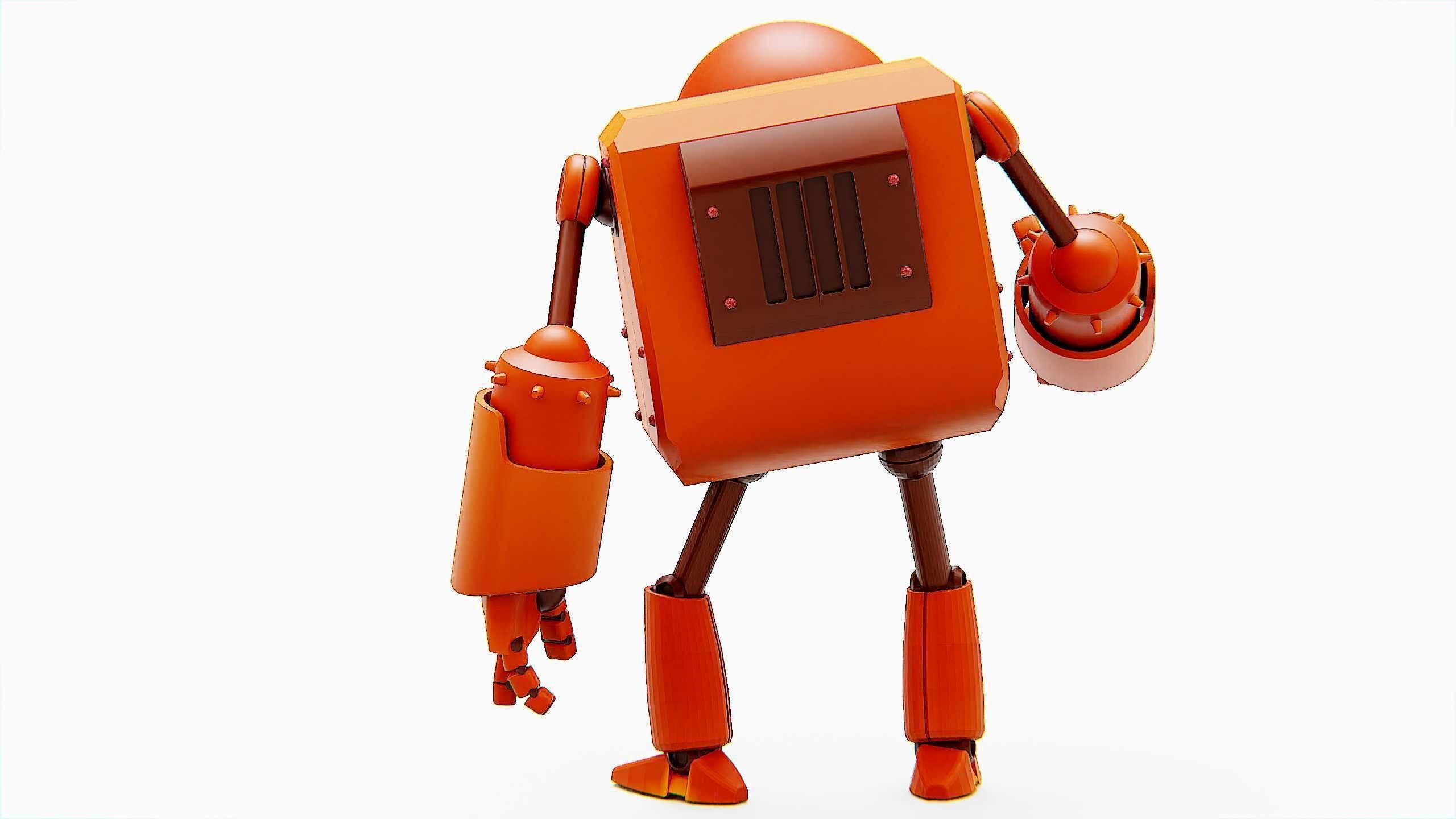 TOON BOT FOGH Rigged for Unreal Engine - Unity - MIXAMO  3D model_10