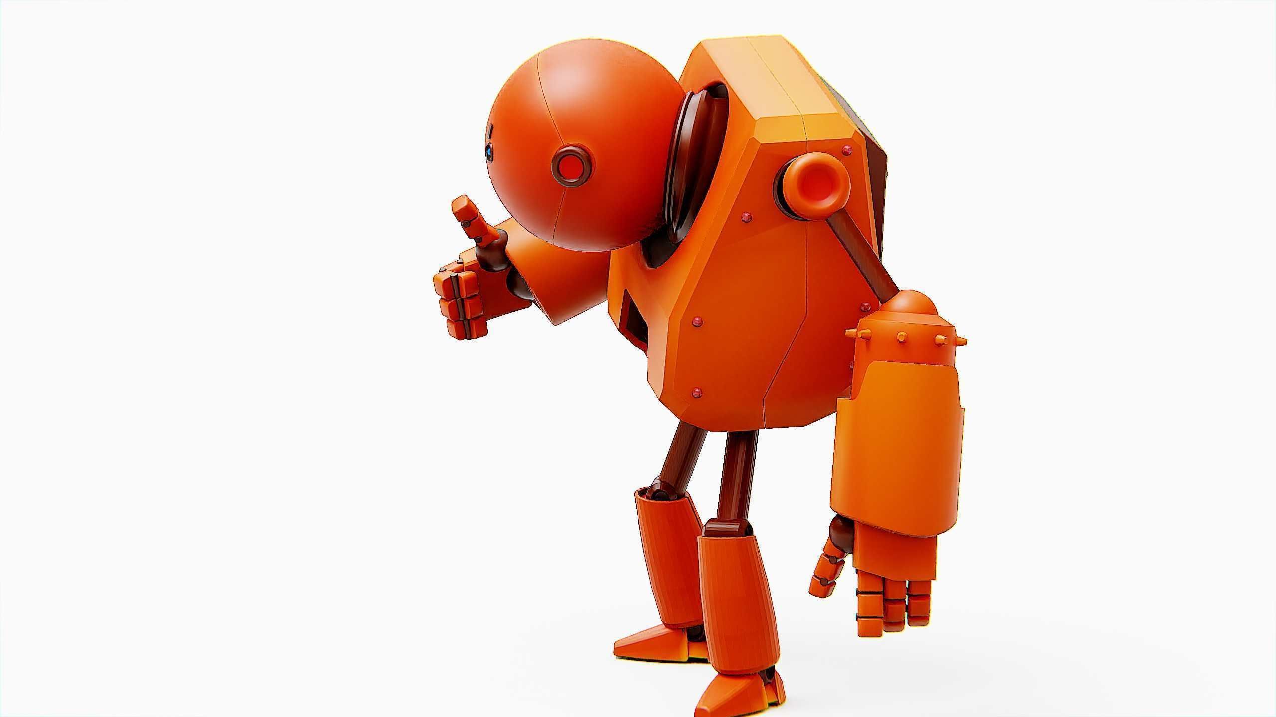 TOON BOT FOGH Rigged for Unreal Engine - Unity - MIXAMO  3D model_5