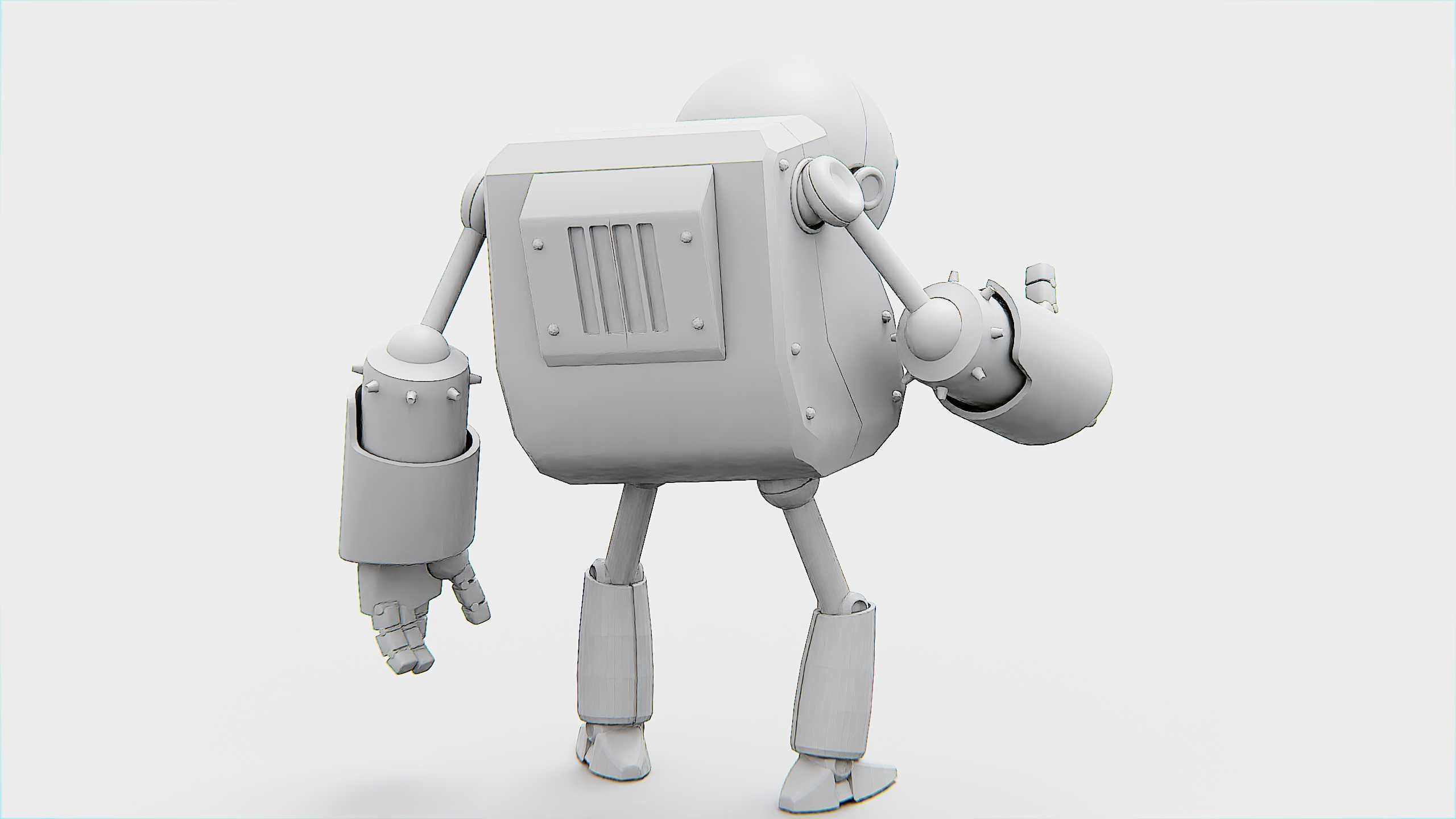 TOON BOT FOGH Rigged for Unreal Engine - Unity - MIXAMO  3D model_33