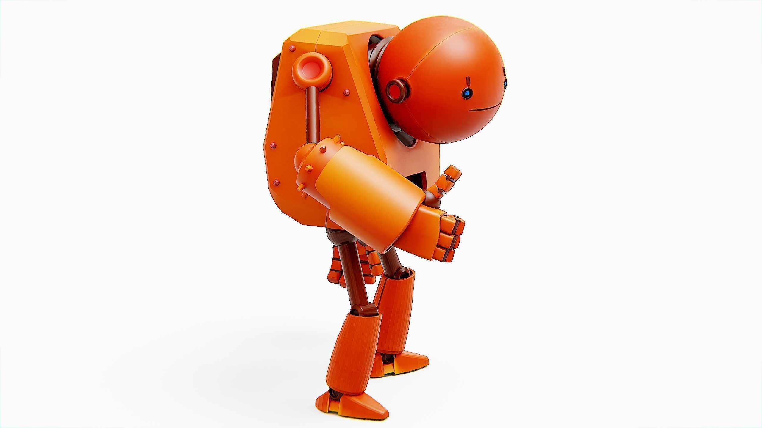 TOON BOT FOGH Rigged for Unreal Engine - Unity - MIXAMO  3D model_16