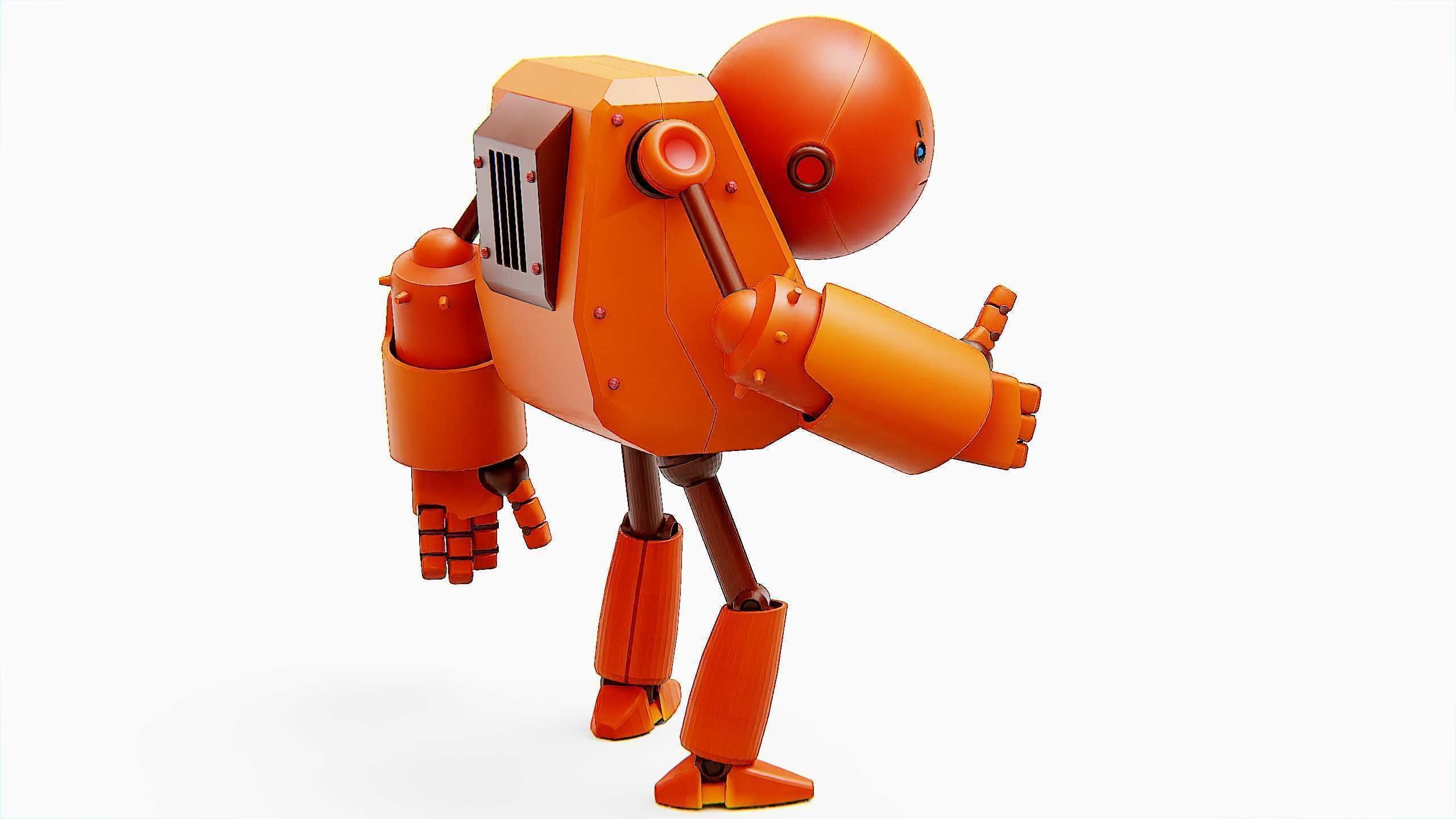 TOON BOT FOGH Rigged for Unreal Engine - Unity - MIXAMO  3D model_14