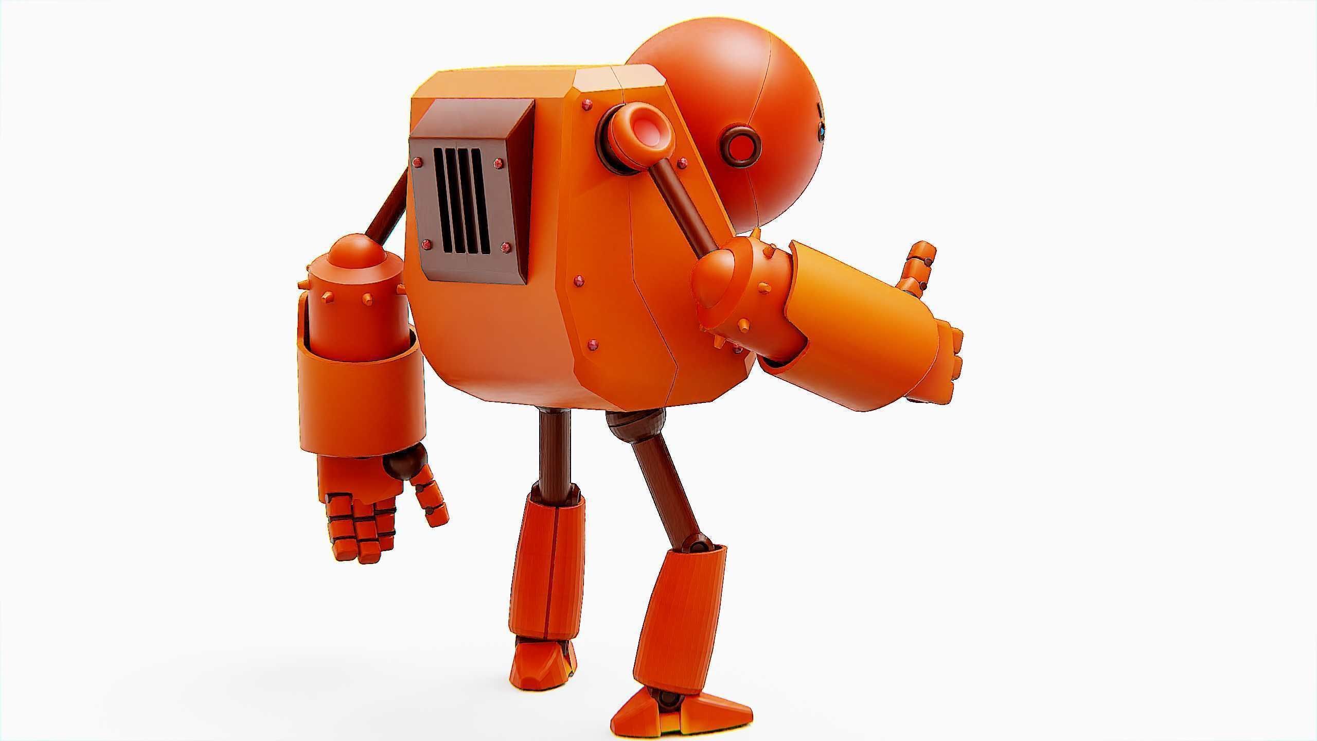 TOON BOT FOGH Rigged for Unreal Engine - Unity - MIXAMO  3D model_13