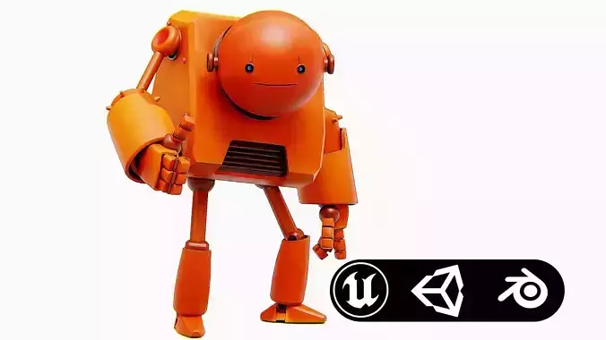 TOON BOT FOGH Rigged for Unreal Engine - Unity - MIXAMO  3D model