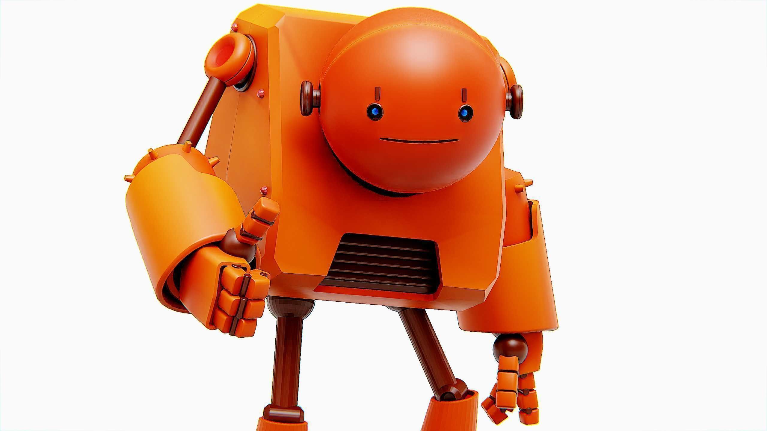 TOON BOT FOGH Rigged for Unreal Engine - Unity - MIXAMO  3D model_19