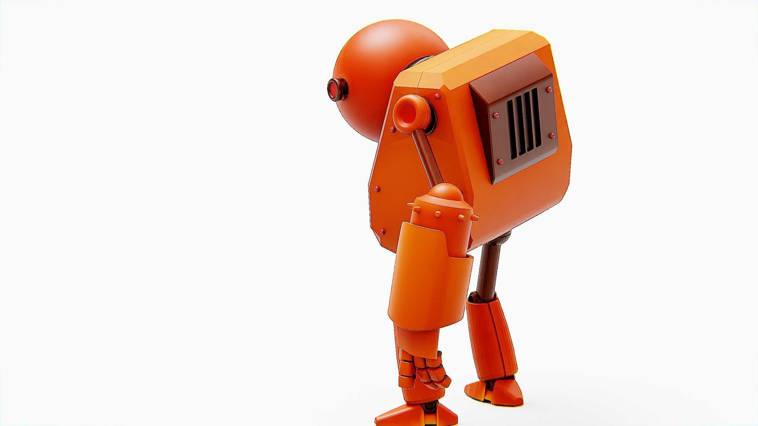 TOON BOT FOGH Rigged for Unreal Engine - Unity - MIXAMO  3D model_7