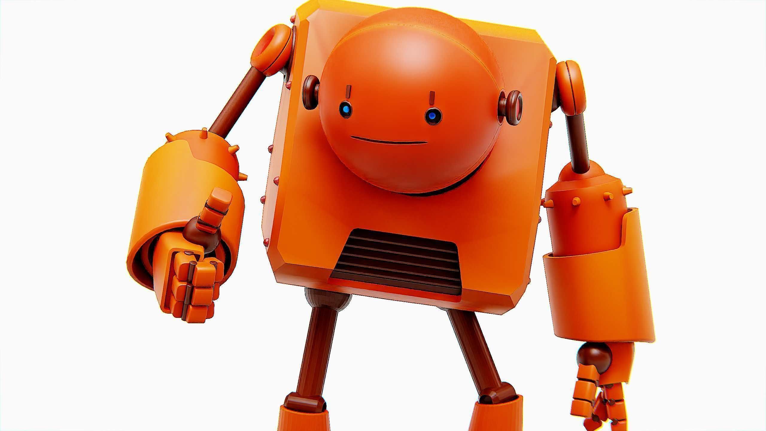 TOON BOT FOGH Rigged for Unreal Engine - Unity - MIXAMO  3D model_20