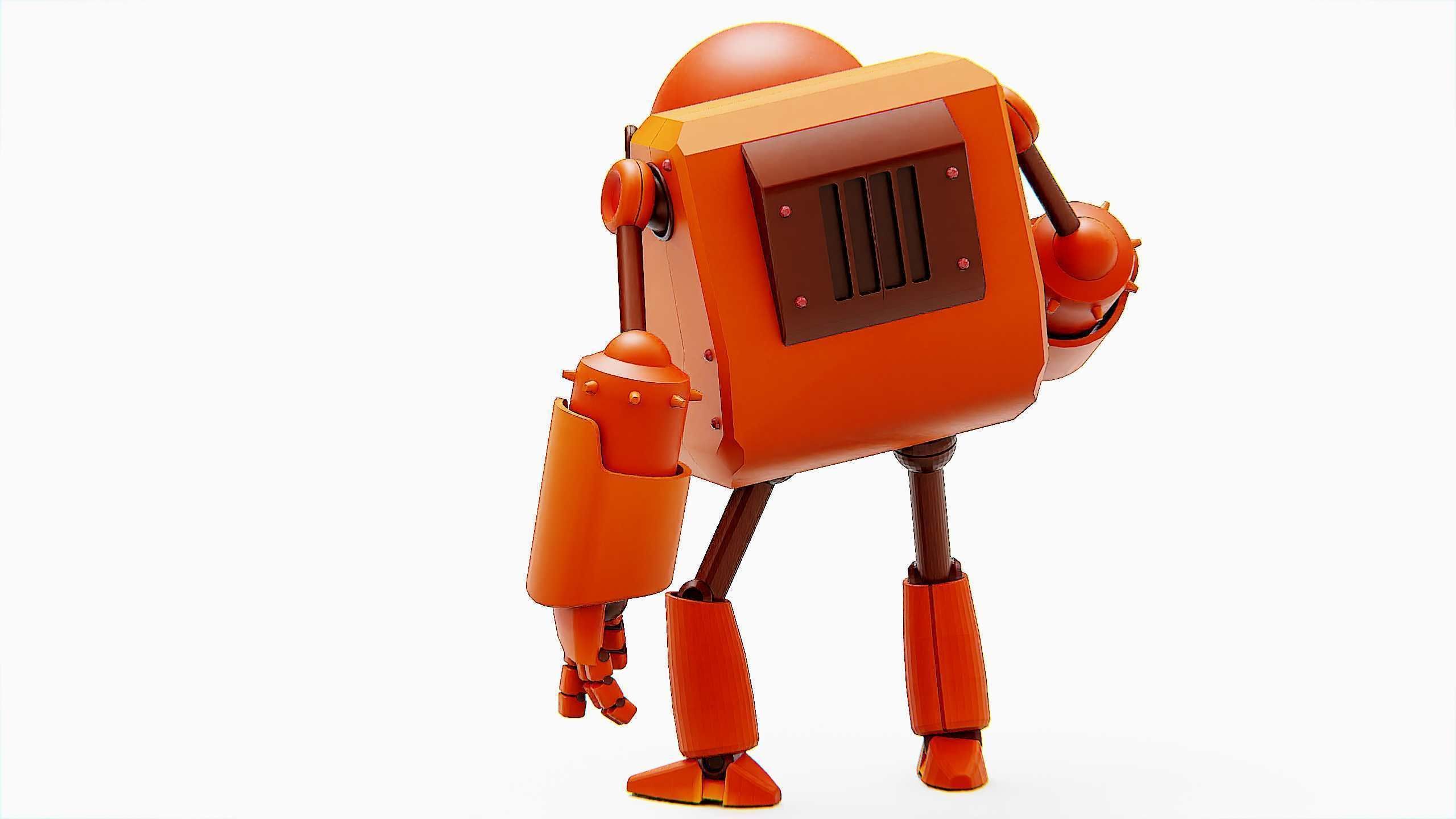 TOON BOT FOGH Rigged for Unreal Engine - Unity - MIXAMO  3D model_9