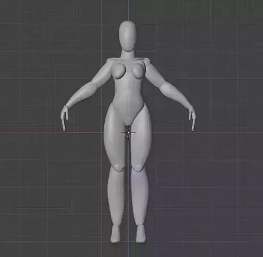 3D Woman base mesh in Blender