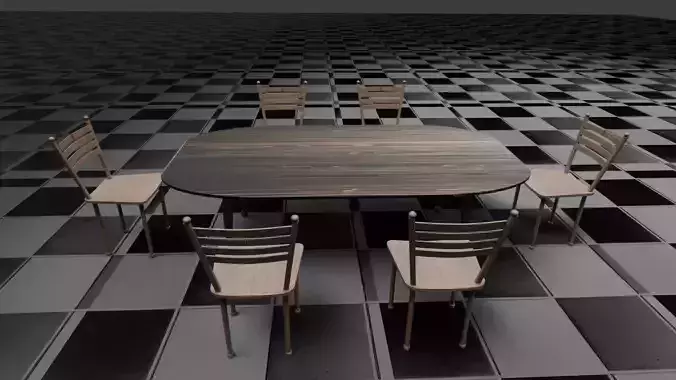 Wooden Finish Ding Table Set