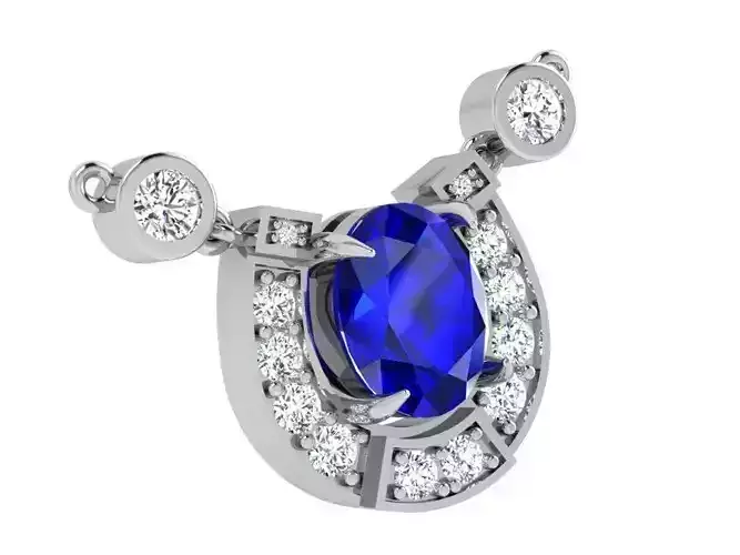 Oval Cut Diamond Pendant 4358