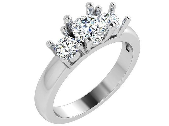 Round Diamond Basket Ring 4369 3D print model