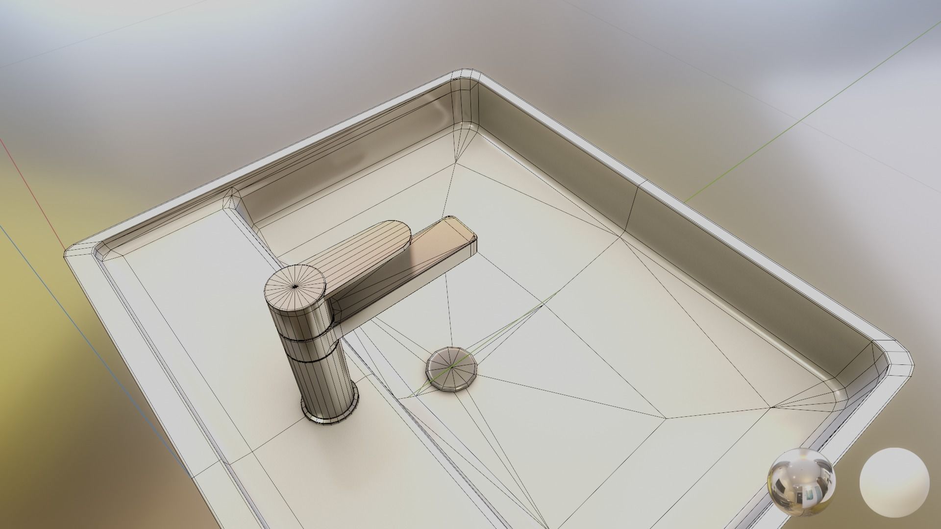 Modern Bathroom Sink  Low-poly 3D model_6