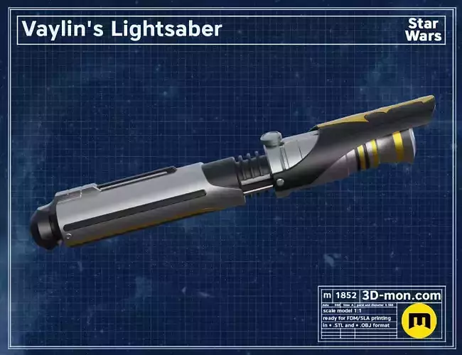 Vaylin lightsaber 3D print model