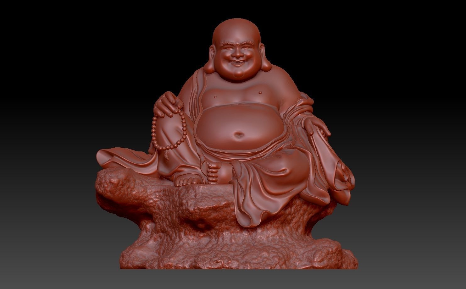 Maitreya Buddha statue 3D print model_8