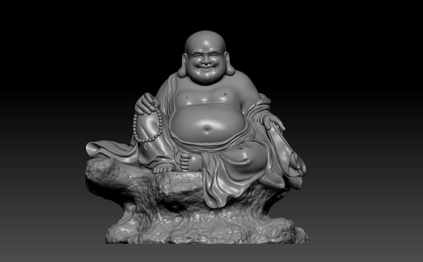 Maitreya Buddha statue 3D print model_1