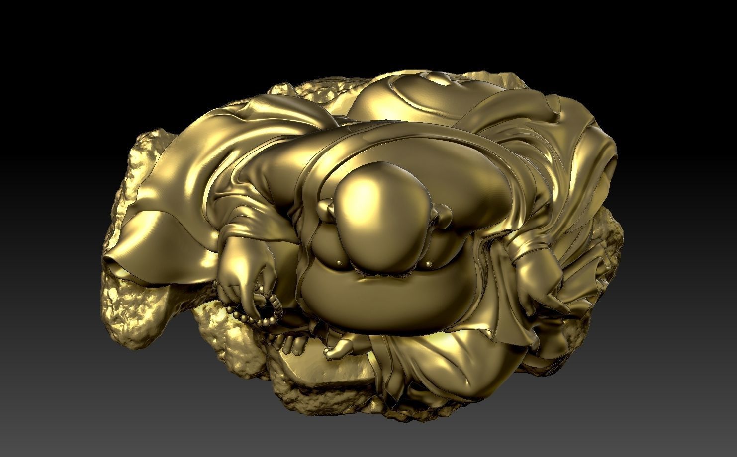 Maitreya Buddha statue 3D print model_6