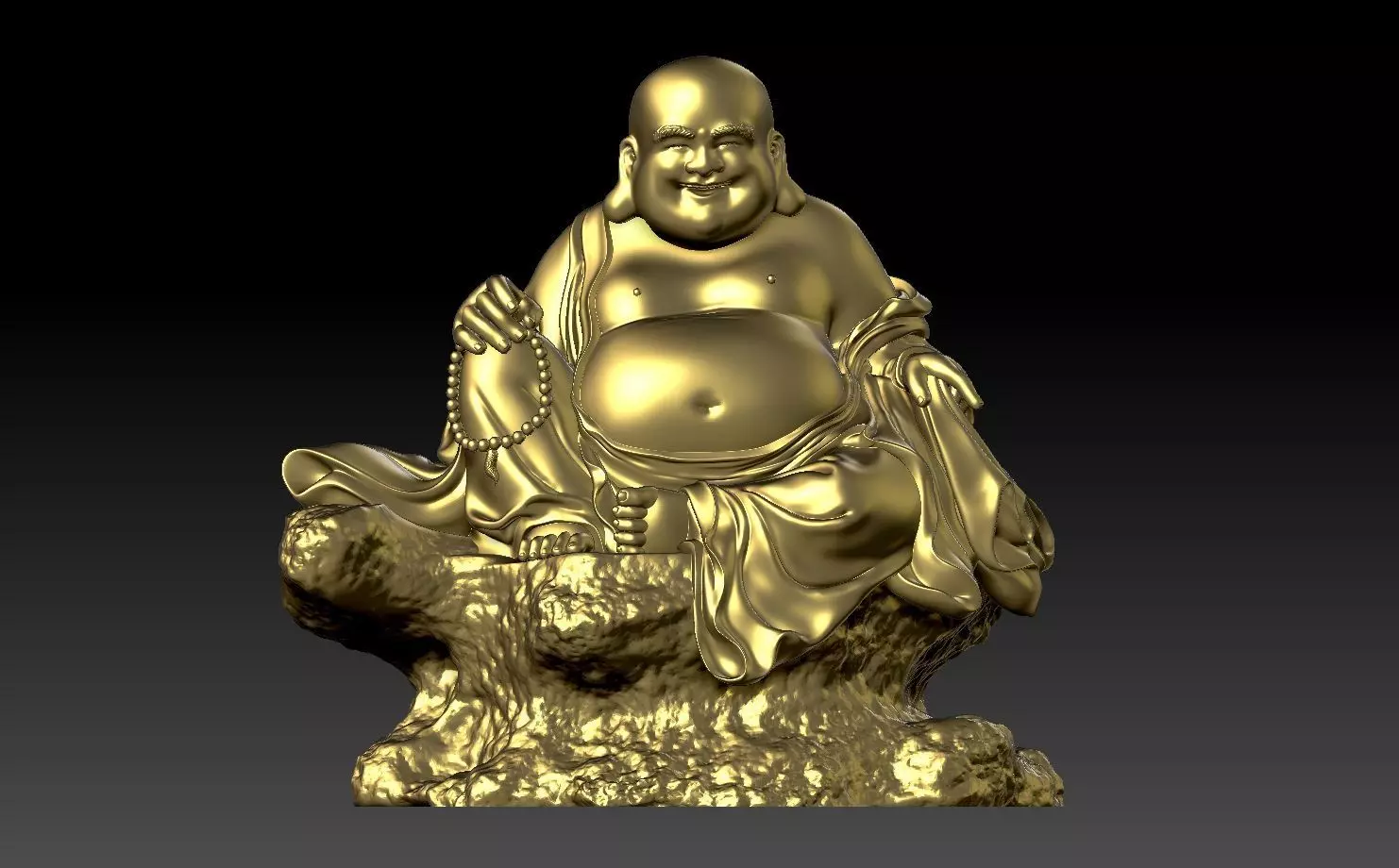 Maitreya Buddha statue 3D print model_0