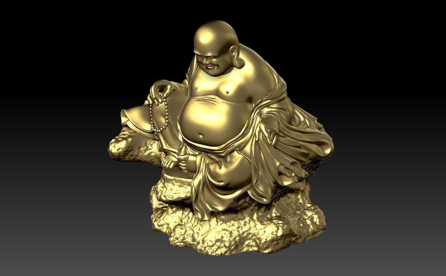 Maitreya Buddha statue 3D print model_7
