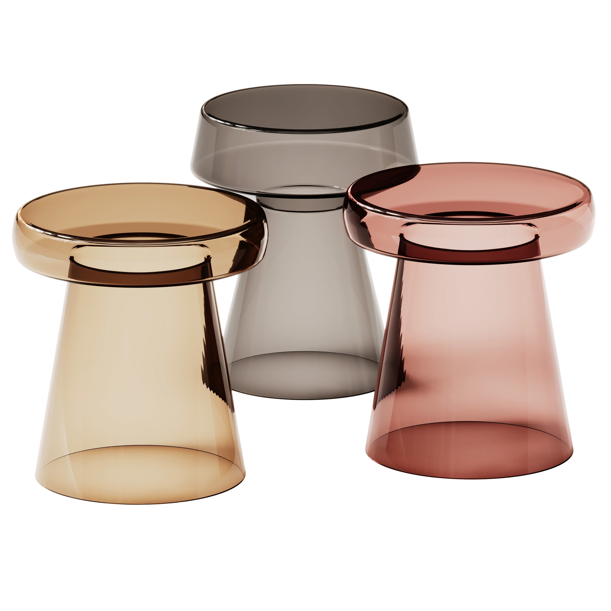 Caldera and Laguna Side Tables set 3D model_1