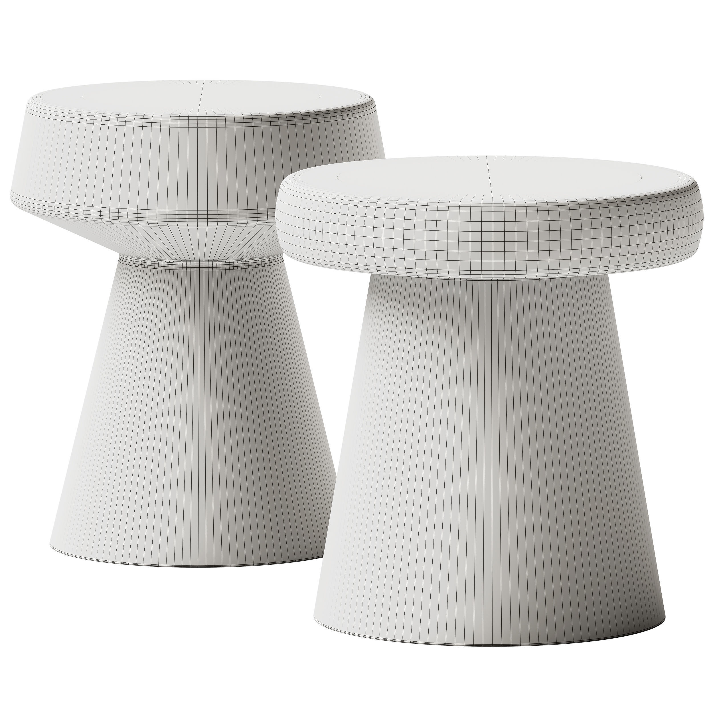 Caldera and Laguna Side Tables set 3D model_4