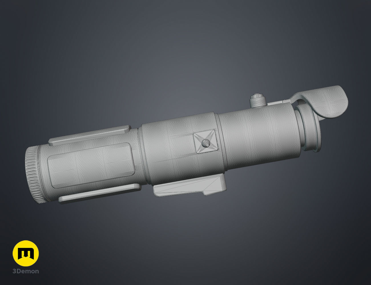 Yoda lightsaber 3D print model_16