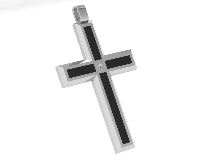Cross Pendant 4458 3D print model_0