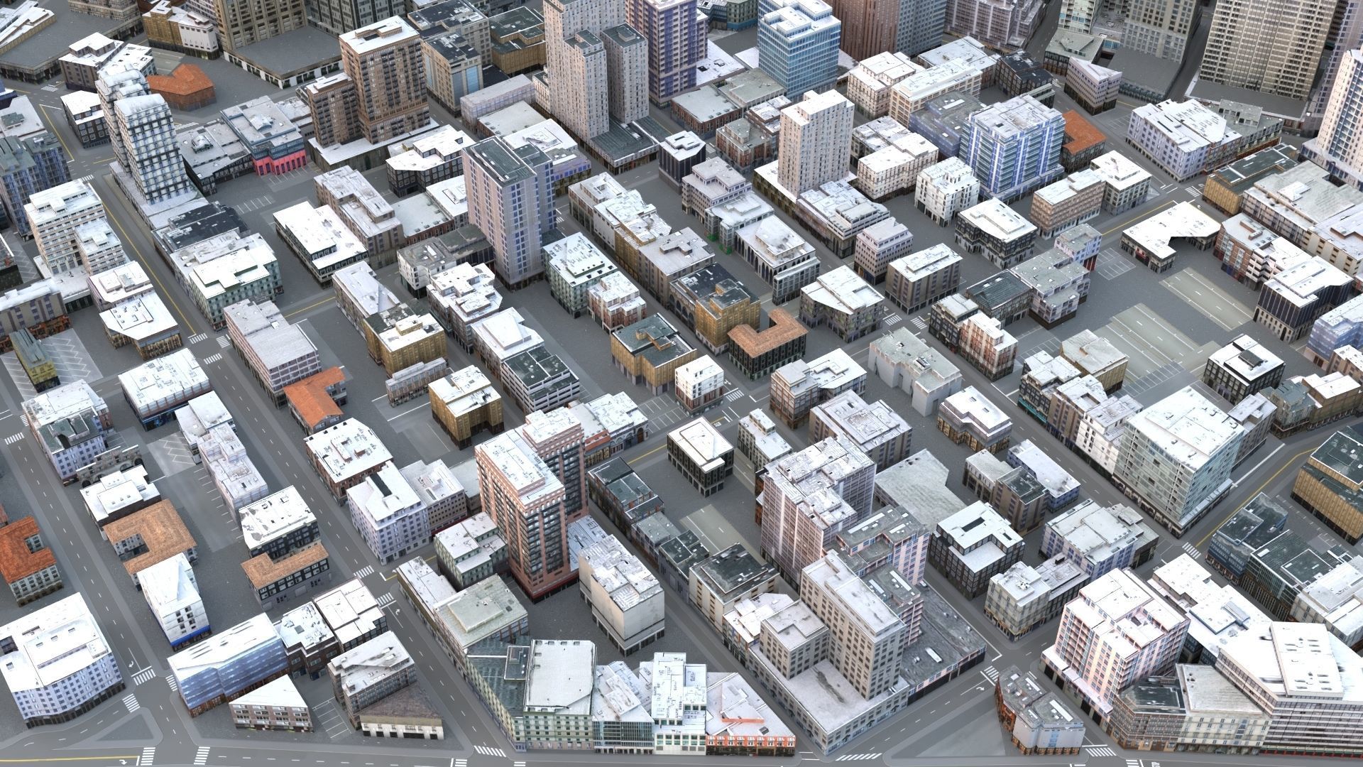 City 101 Low-poly 3D model_1