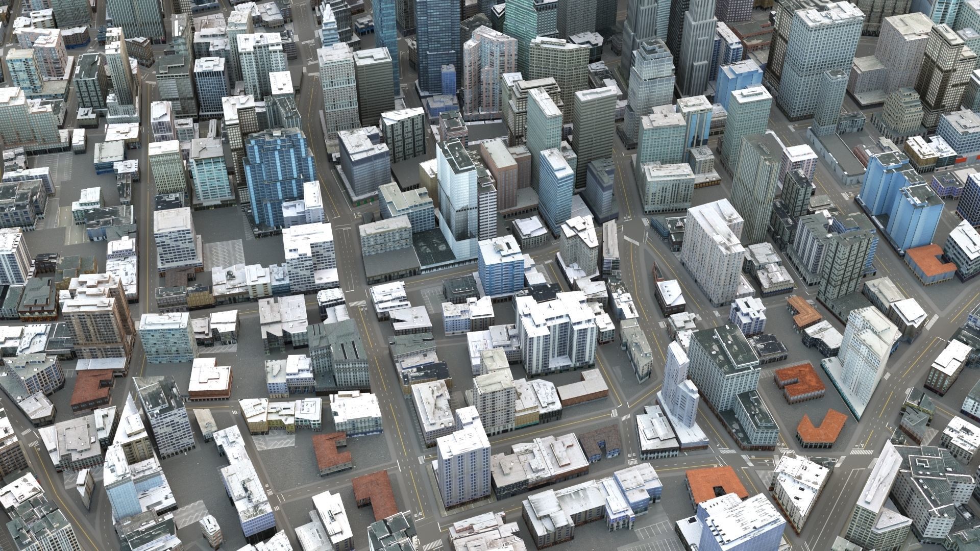 City 101 Low-poly 3D model_2
