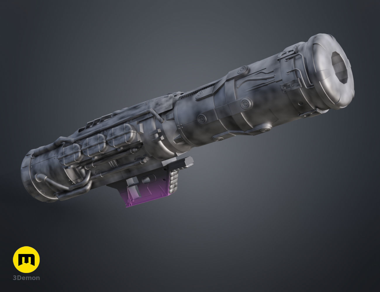 Tiny Tina Nukem rocket launcher from Borderlands 3D print model_9