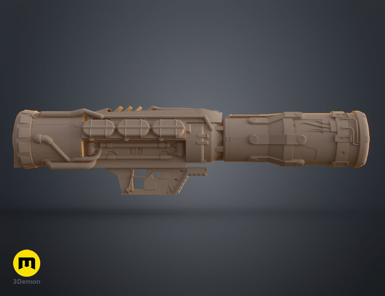 Tiny Tina Nukem rocket launcher from Borderlands 3D print model_10