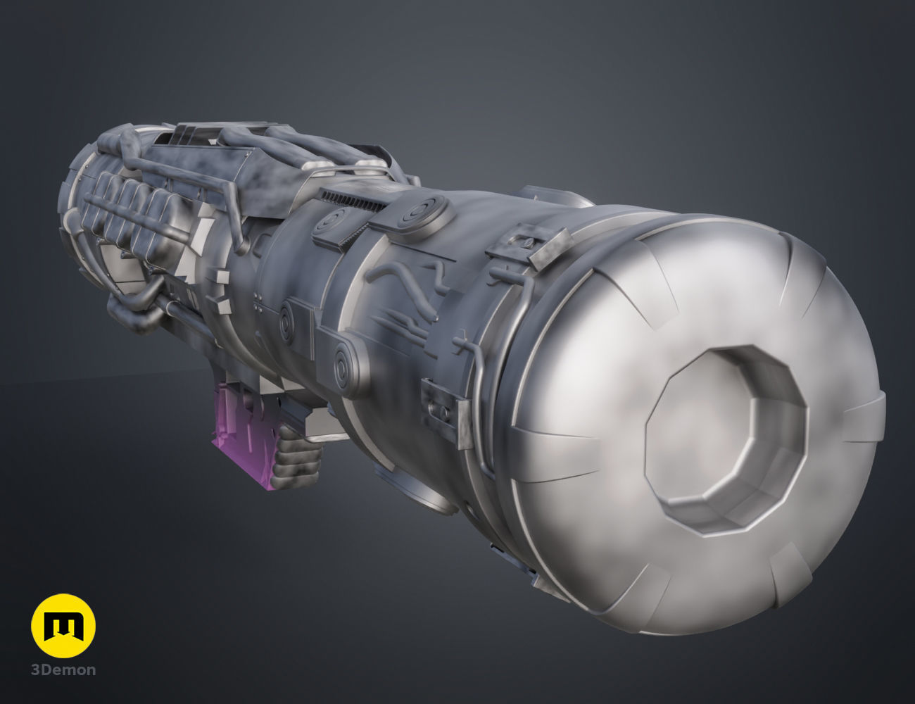 Tiny Tina Nukem rocket launcher from Borderlands 3D print model_12