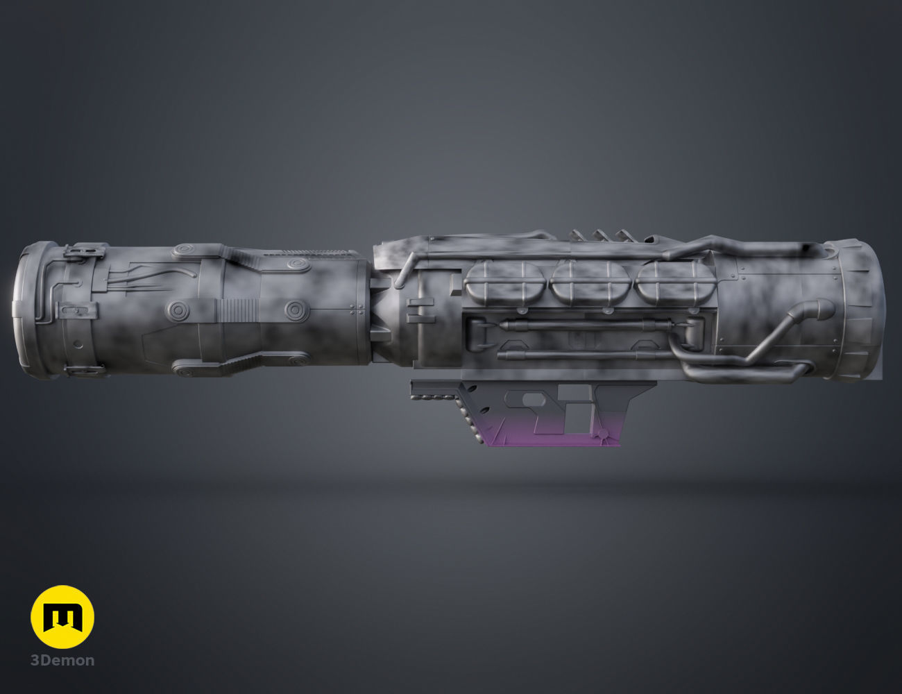 Tiny Tina Nukem rocket launcher from Borderlands 3D print model_14