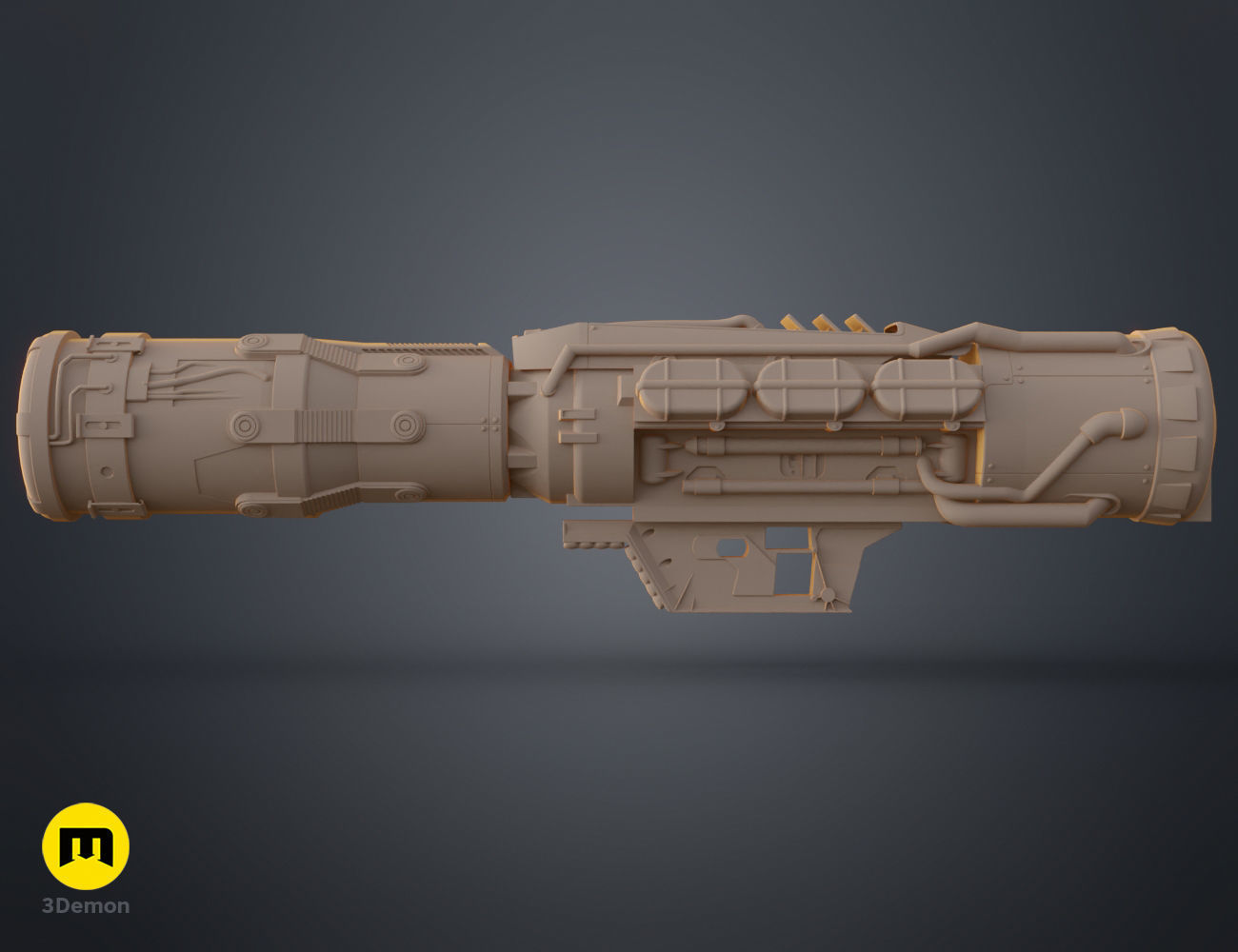 Tiny Tina Nukem rocket launcher from Borderlands 3D print model_13