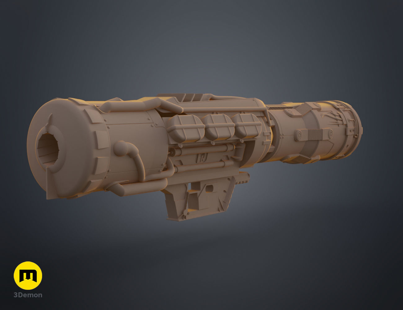 Tiny Tina Nukem rocket launcher from Borderlands 3D print model_5