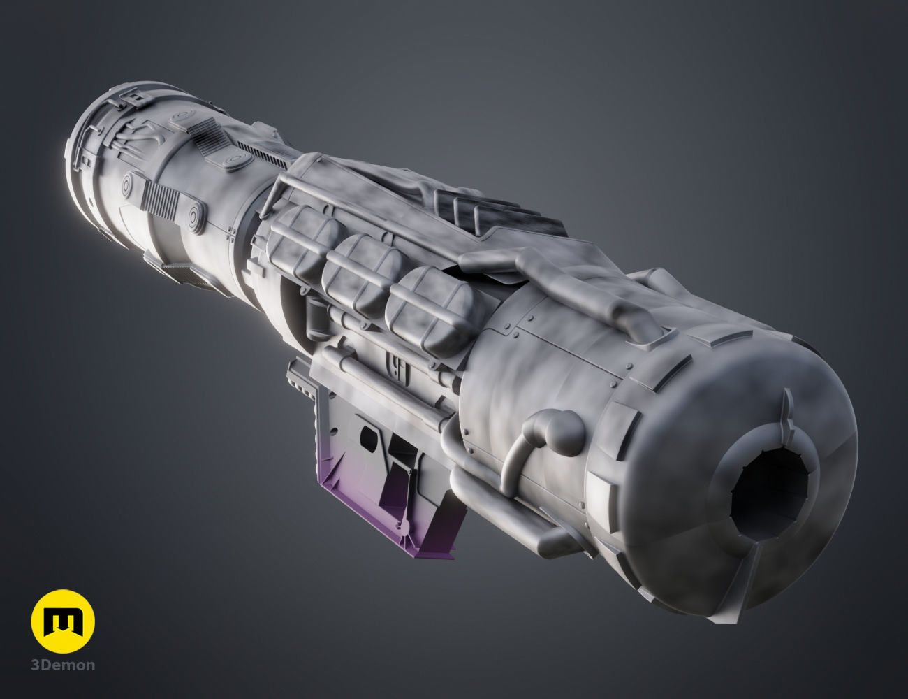 Tiny Tina Nukem rocket launcher from Borderlands 3D print model_1