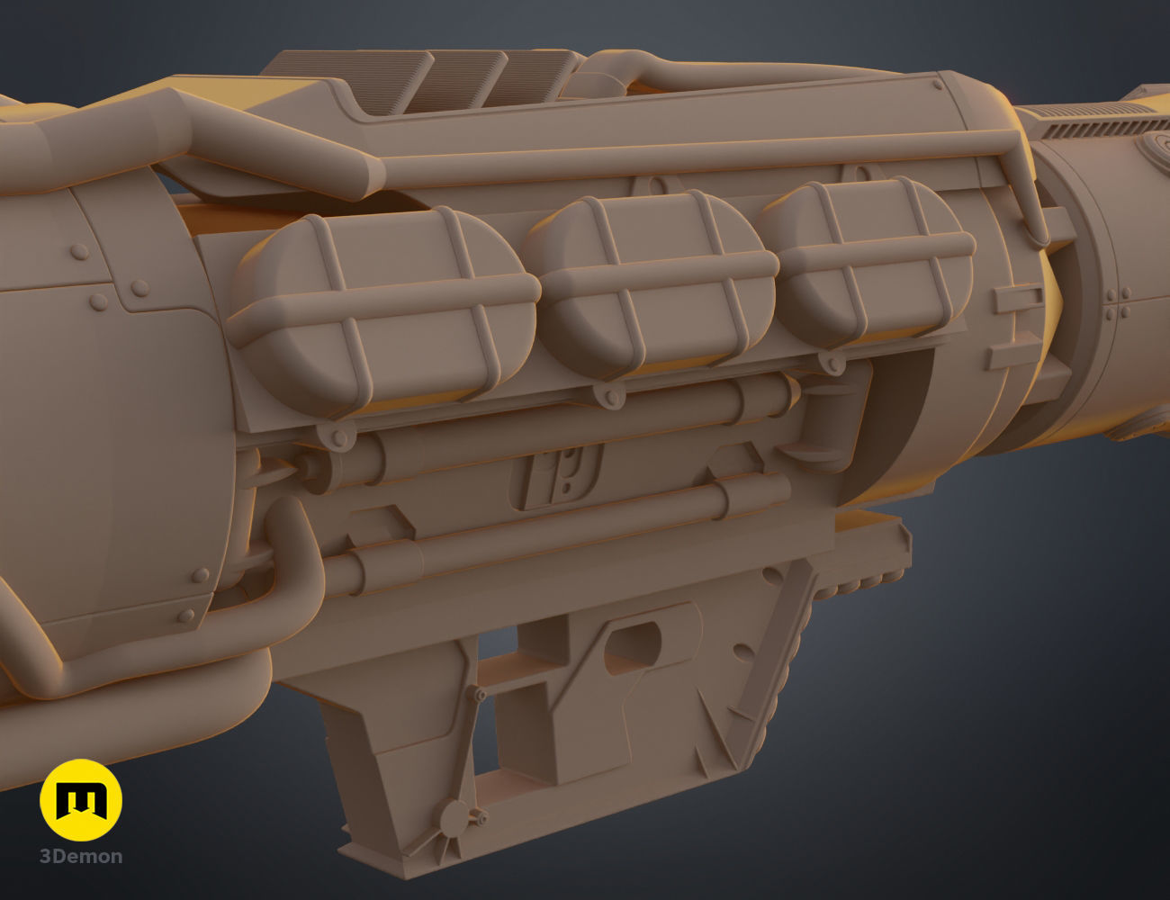 Tiny Tina Nukem rocket launcher from Borderlands 3D print model_8