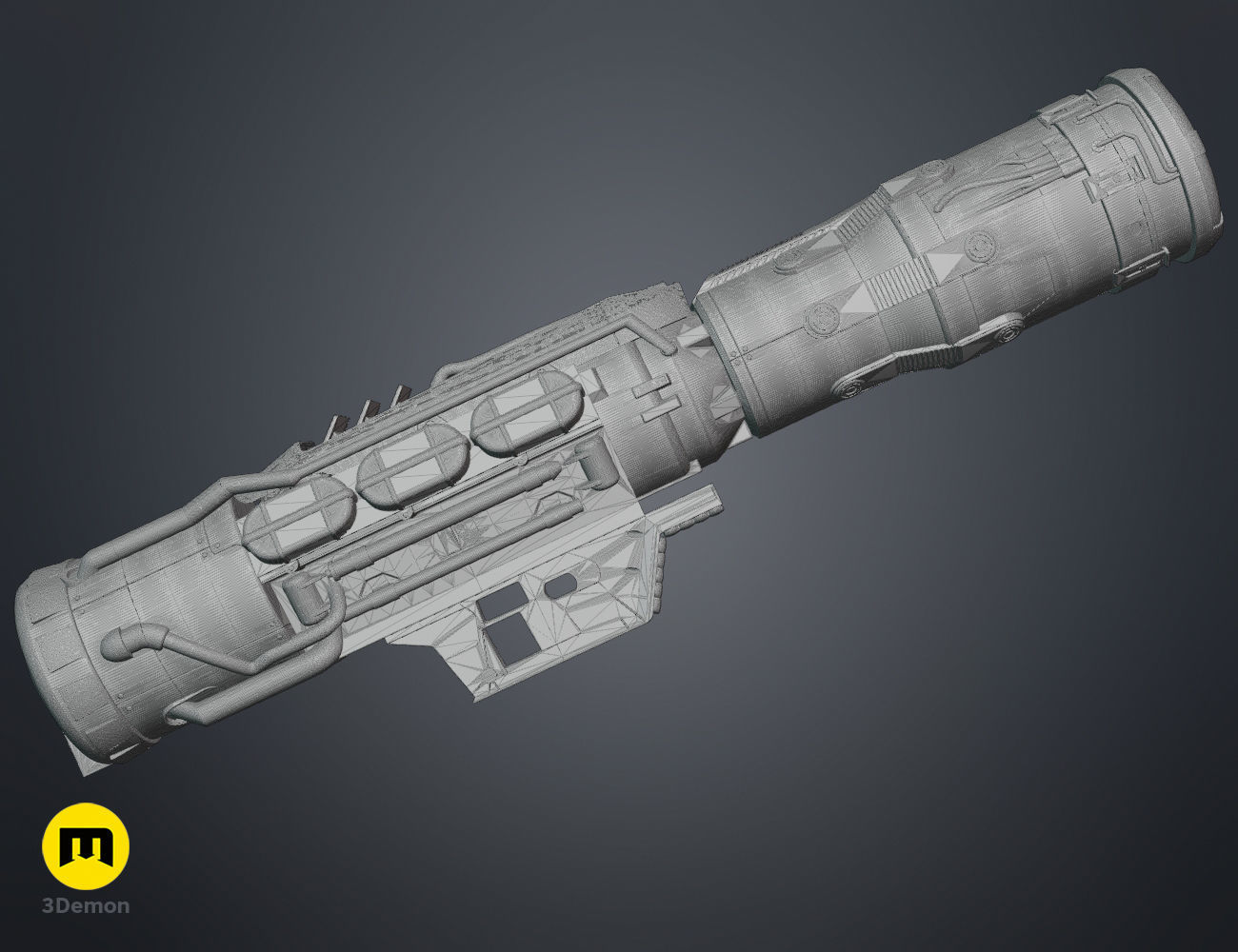 Tiny Tina Nukem rocket launcher from Borderlands 3D print model_15