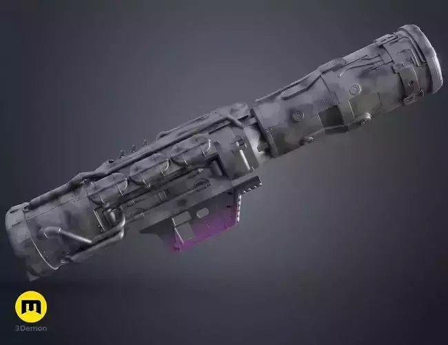 Tiny Tina Nukem rocket launcher from Borderlands 3D print model