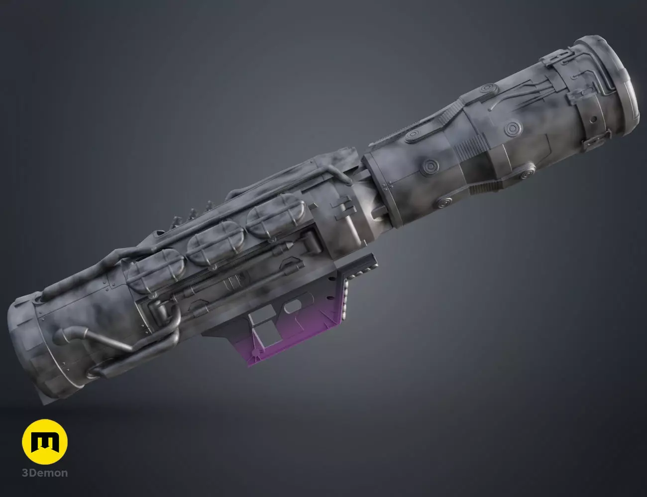 Tiny Tina Nukem rocket launcher from Borderlands 3D print model_0