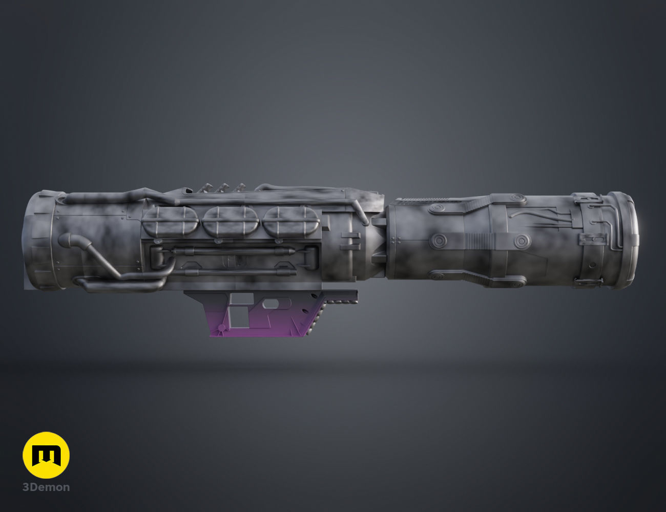 Tiny Tina Nukem rocket launcher from Borderlands 3D print model_6