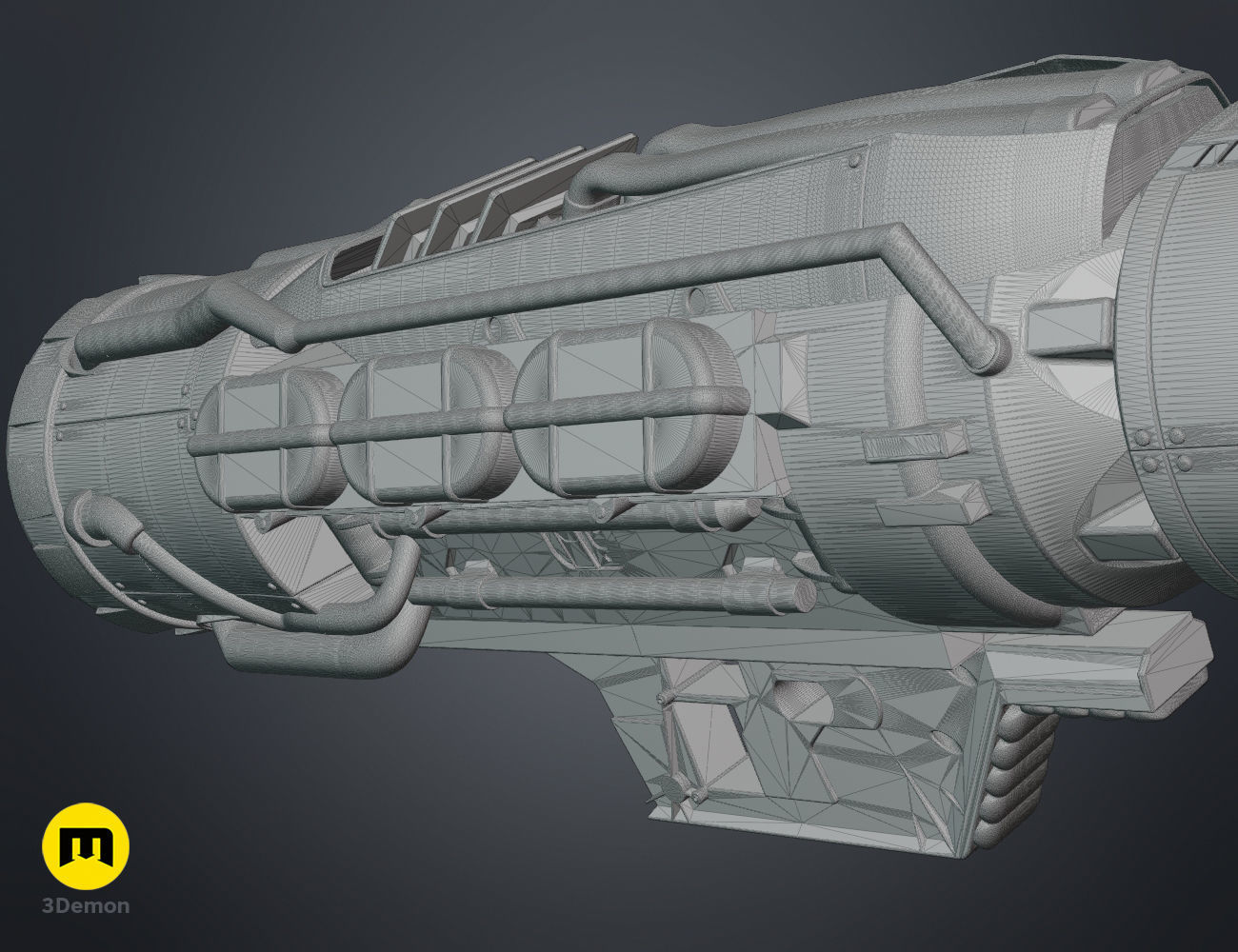 Tiny Tina Nukem rocket launcher from Borderlands 3D print model_16