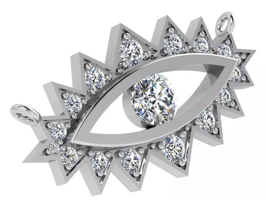 Eye Diamond Pendant 4461 3D print model_0