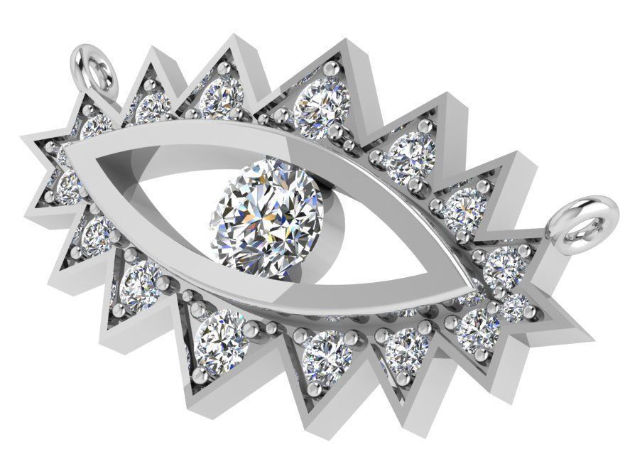 Eye Diamond Pendant 4461 3D print model_3