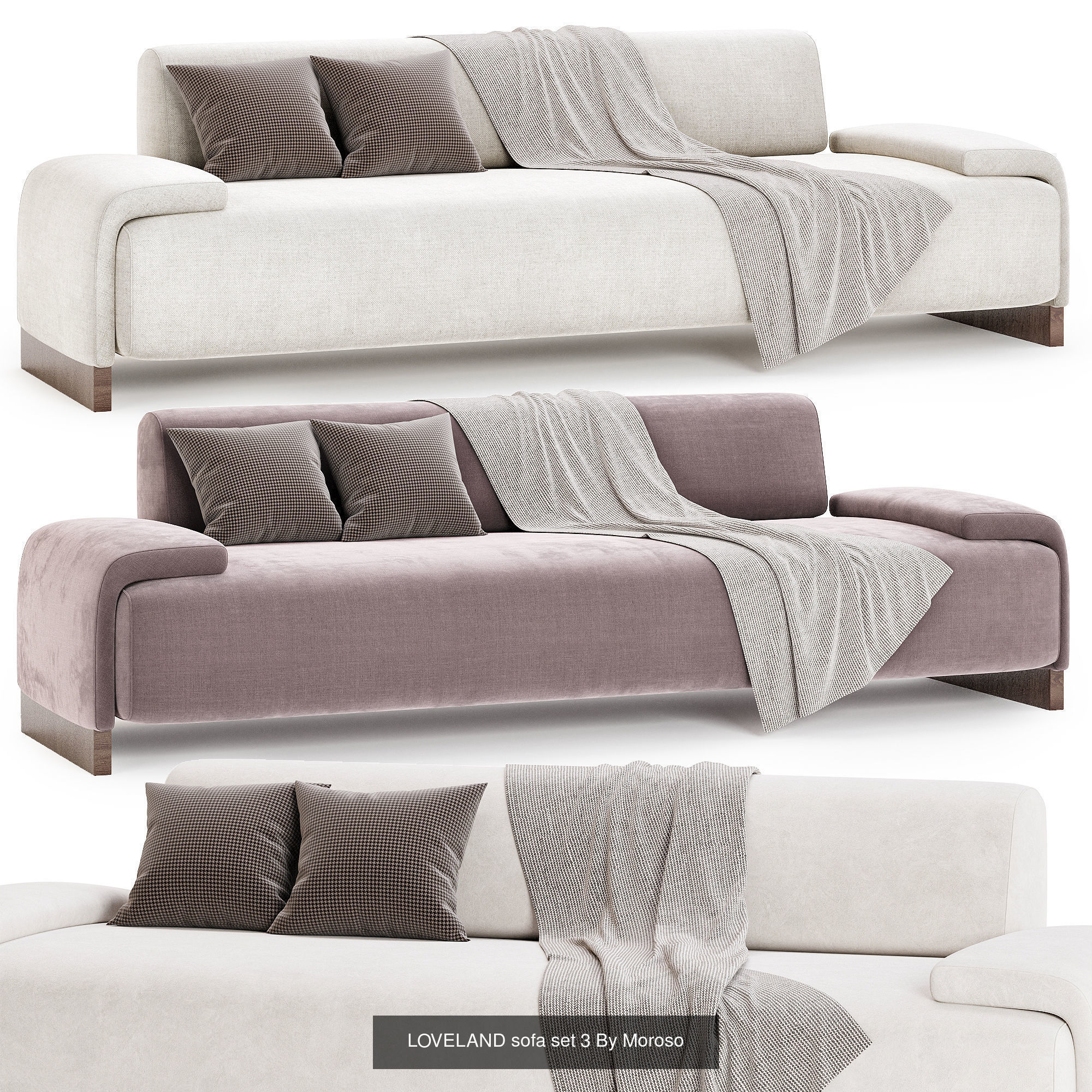 Hurry up to shop 28 perfect sofa models 3D Model Collection_29