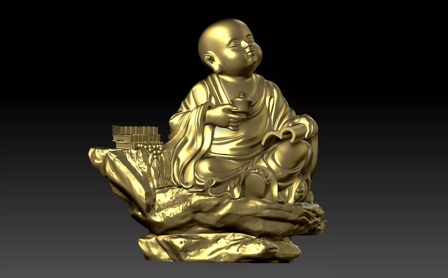 Baby Buddha statue 3D print model
